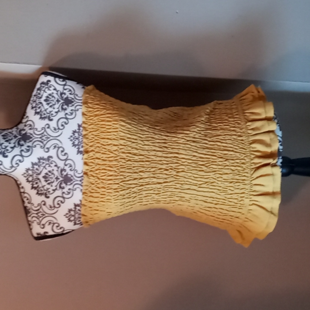 Mustard yellow tube top